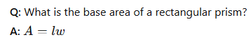 <p><strong>A:</strong> <span>A=lw</span></p>