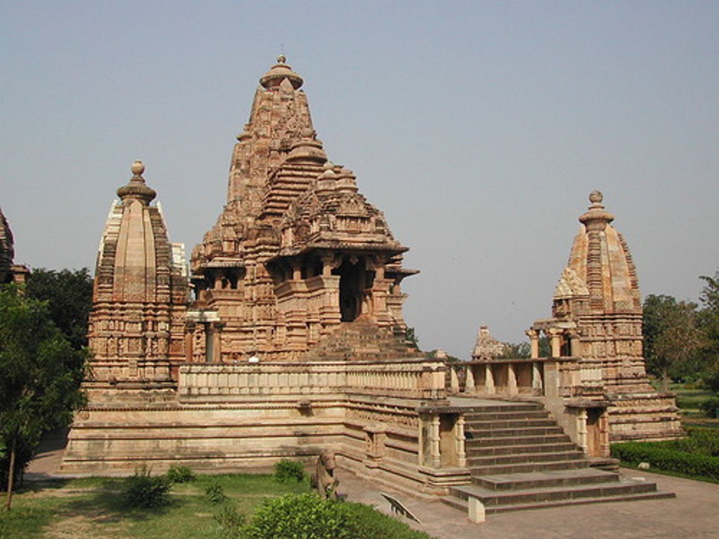 <p>Date: c. 930-950 CE Creator: Chandella dynasty Location: Khajuraho Medium: Sandstone Key Facts: Hindu temple; erotic sculptures; elevated platform</p>