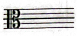 <p>When the C clef is placed on the third line of the staff</p>