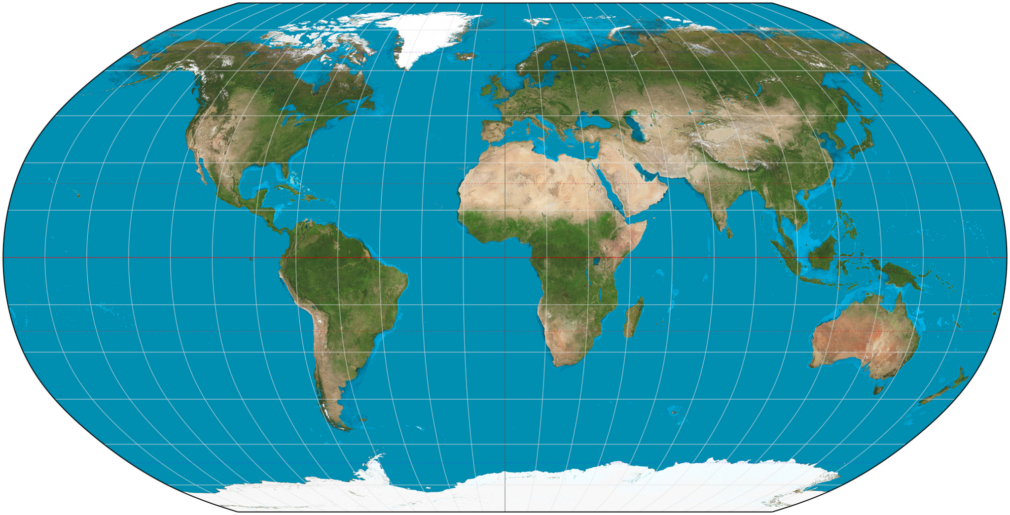<p>A map projection that is not does not show a perfect land area or proportion, but abandons both for a compromise. <span style="background-color: transparent;"><span>Shape/direction accurate. More distortion at the poles.</span></span></p>