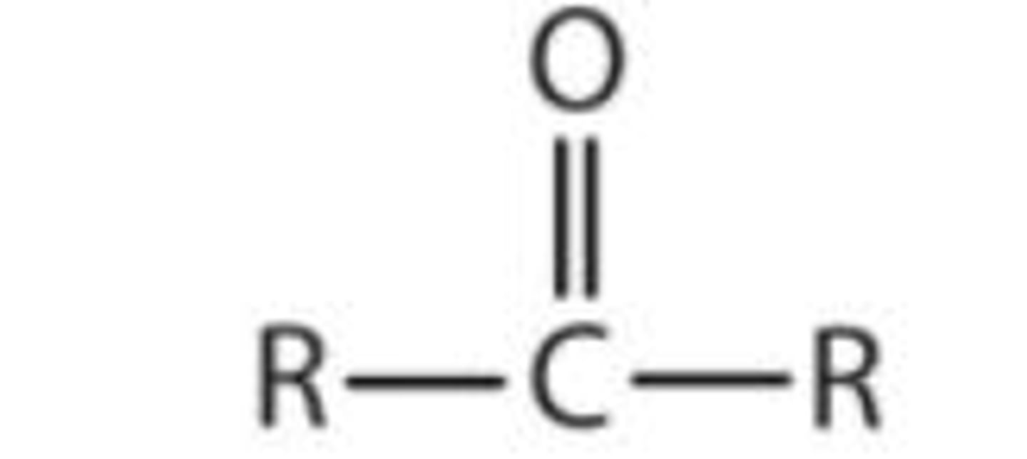 <p>Functional group:</p><p>- Prefix: oxo-</p><p>- Suffix: -one</p><p>- E.g propone</p>