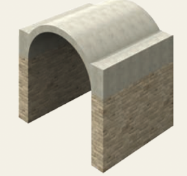 <p>Also called the tunnel vault, is  an extension of a simple arch, creating a semicylindrical ceiling over parallel walls.</p>