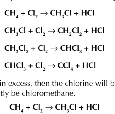 <p>if there is excess reactants you get all sorts of reaction</p>