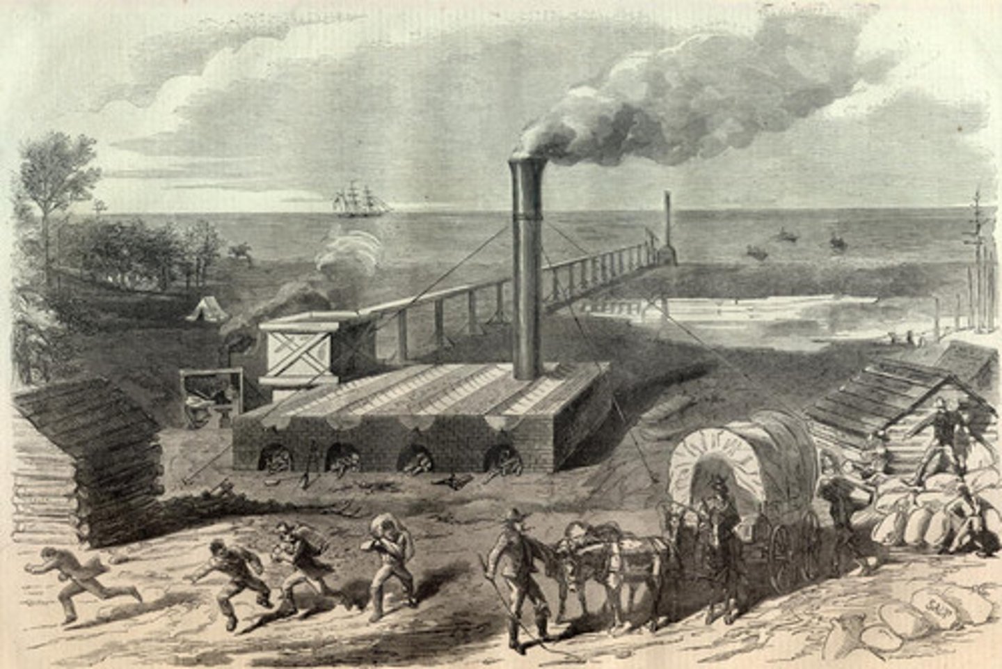 <p>farms, factories, railways, and other large businesses that produce and distribute goods</p>