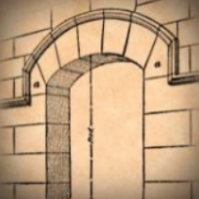 <p>A shallow arch; an arch that is less than a semicircle&nbsp;</p>