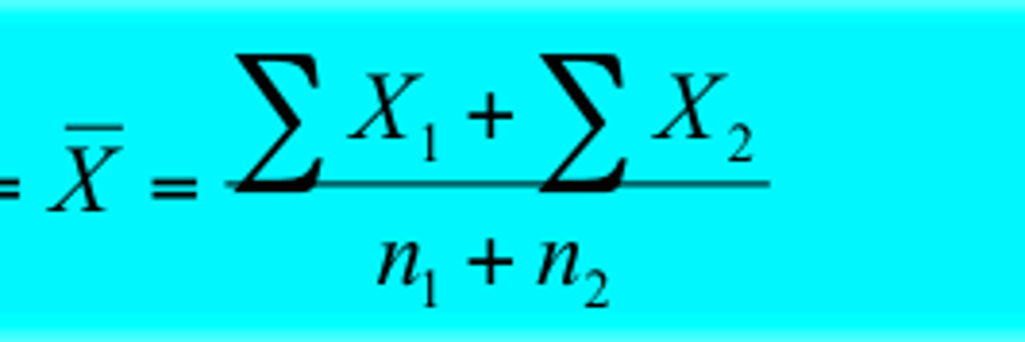 <p>- accounts for the contribution of different sample sizes</p><p>- calculates the overall mean by summing the values from different groups and dividing by the total number of observations</p>