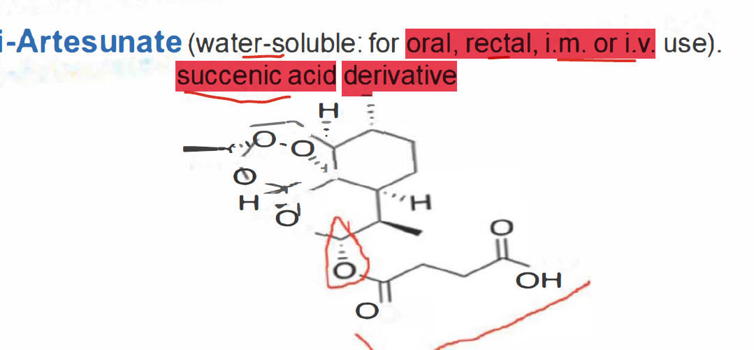 What is the chemical nature of Artesunate?