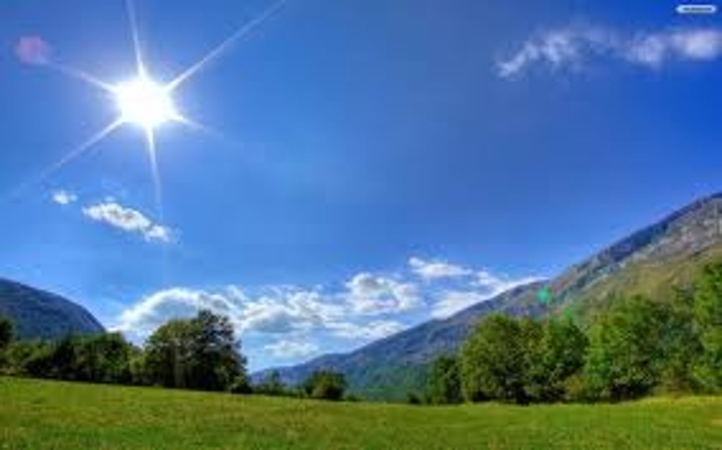 <p>it was sunny</p>