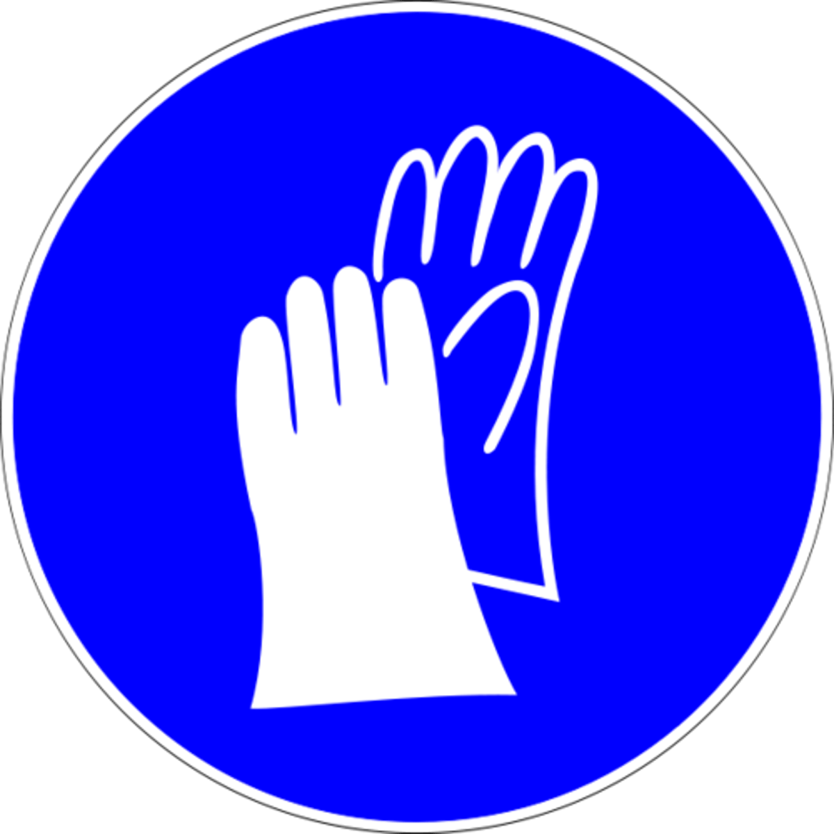 <p>This symbol means that gloves must be worn to protect hands from chemicals, heat, or biological hazards.</p>