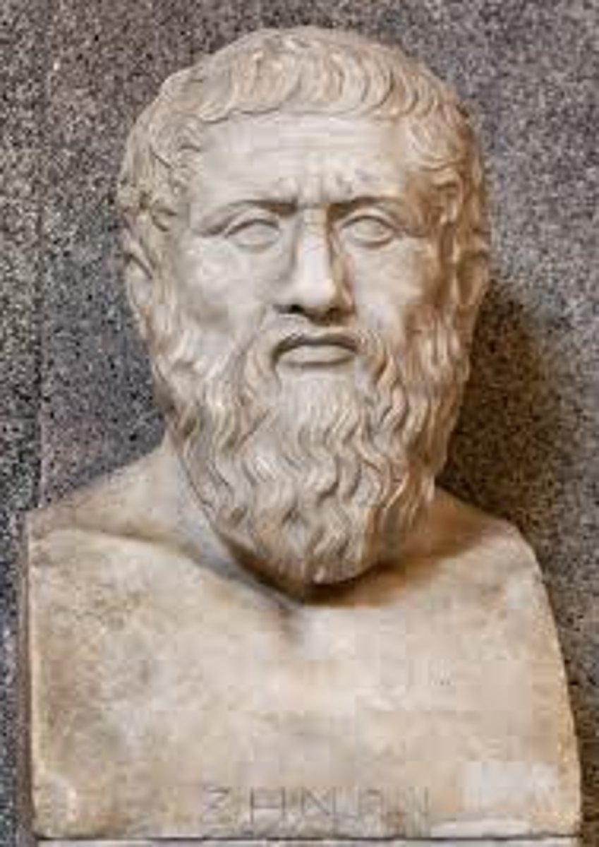 <p>Philosopher (429 BC-347 BC) who studied under Socrates and questioned reality. He believed that studying ideas and forms held the truth to what is real and wrote the Republic, which described an ideal state with philosopher-kings, warriors, and masses. He also creates the Academy, an ancient school of philosophy. "How do we know what is real" "Philosophy begins in wonder"</p>