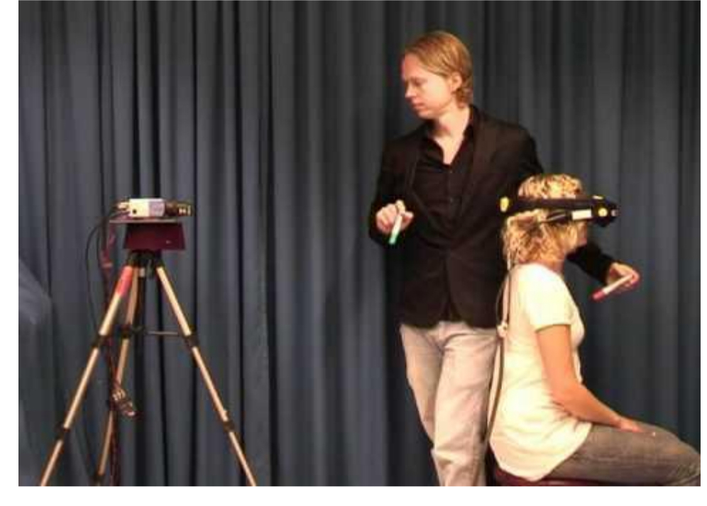 <ul><li><p>is a lab-induced version of an&nbsp;<strong>Out-of-Body Experience (OBE)</strong>&nbsp;where a person feels as if their&nbsp;<strong>conscious self is located outside their physical body</strong>&nbsp;— often watching themselves from behind or above.</p></li><li><p>This illusion can be created experimentally by:</p><ul><li><p>Placing a camera behind the participant,</p></li><li><p>Showing them a live video feed of their own back through a headset,</p></li><li><p>And synchronously stroking both the person's chest (which they feel) and the virtual chest (which they see).</p></li></ul></li><li><p>When the brain&nbsp;<strong>integrates mismatched visual, tactile, and proprioceptive signals</strong>, people may&nbsp;<strong>identify with the virtual body</strong>&nbsp;instead of their own.</p></li><li><p><strong>What it reveals:</strong></p><ul><li><p>The&nbsp;<strong>sense of self-location and body ownership</strong>&nbsp;is constructed by the brain from&nbsp;<strong>multisensory input</strong>&nbsp;(vision, touch, balance, proprioception).</p></li><li><p>The brain areas involved include the&nbsp;<strong>temporoparietal junction (TPJ)</strong>, which plays a key role in integrating body-related signals and in self-other distinction</p></li></ul></li></ul><p></p>