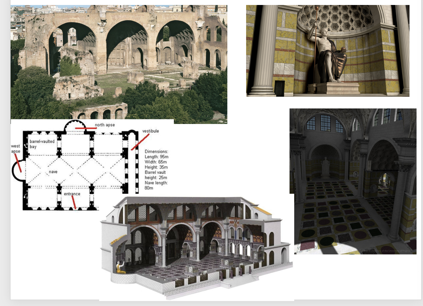 <p>Basilica of Maxentius and Constantine (Basilica Nova) </p>