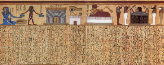 <ul><li><p>NK papyrus afterlife books (replacing coffin texts)</p></li><li><p>for anyone that could afford</p></li><li><p>mass produced, personalized</p></li></ul><p></p>