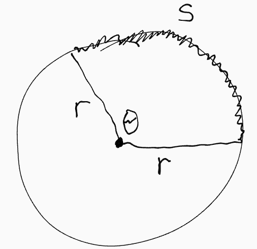 <p>Formula to find one Radian</p>
