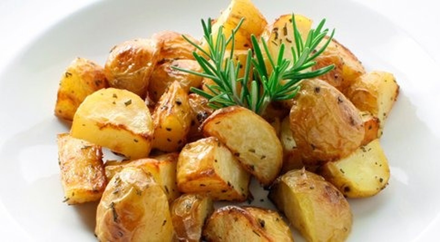 <p>gebakken aardappelen</p>