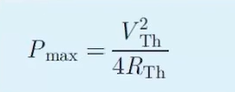<ul><li><p>A circuit is most efficient when the maximum power available from a source is transfered to a load resistance R<sub>L</sub></p></li><li><p>At maximum power transfer, R<sub>L</sub> = R<sub>Th</sub></p></li><li><p>Page 360</p></li></ul><p></p>