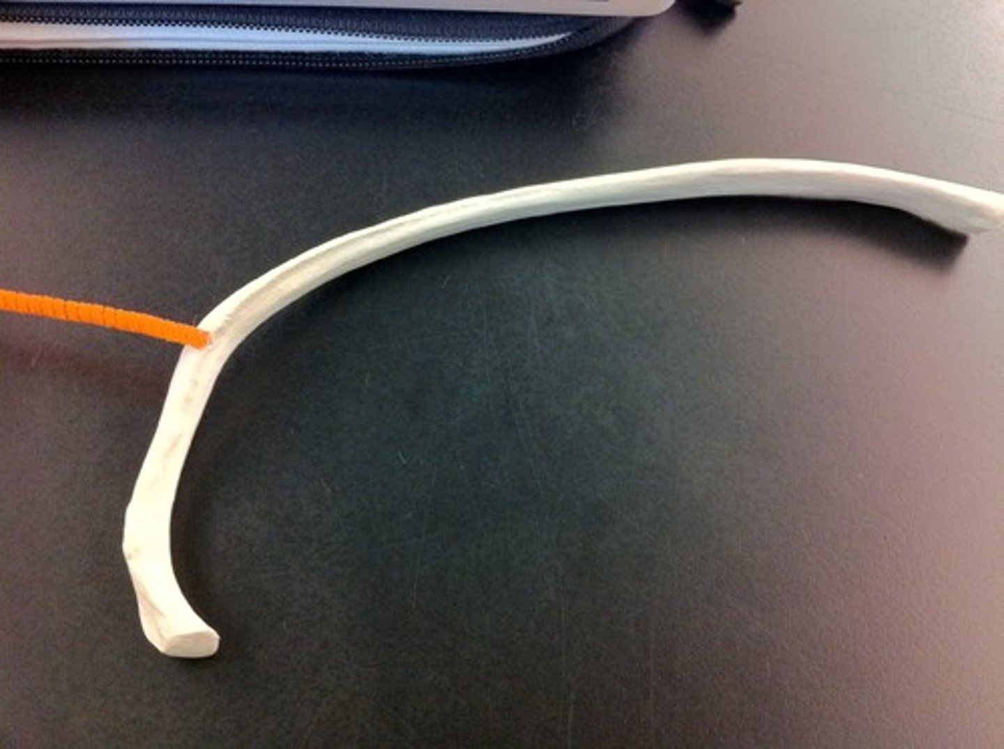 <p>where rib bends</p>