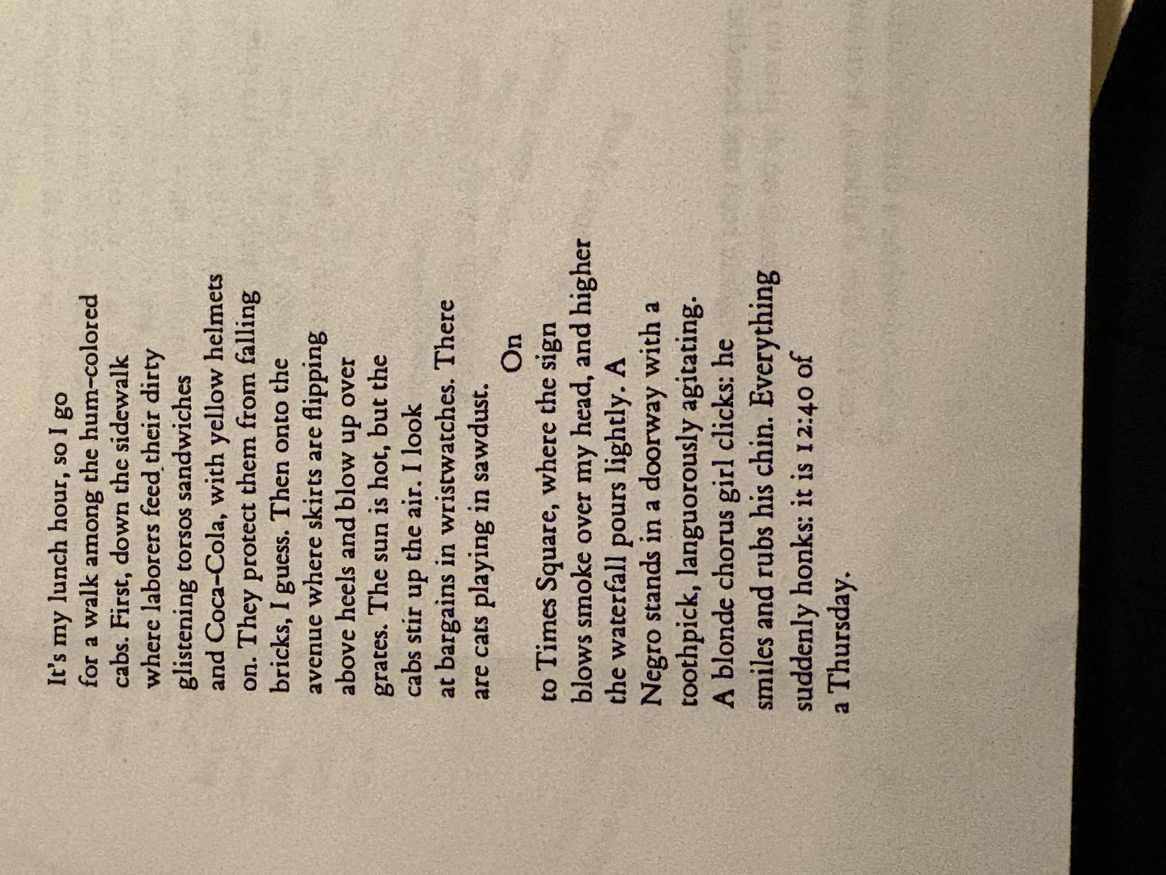 <p>A step away from them</p>