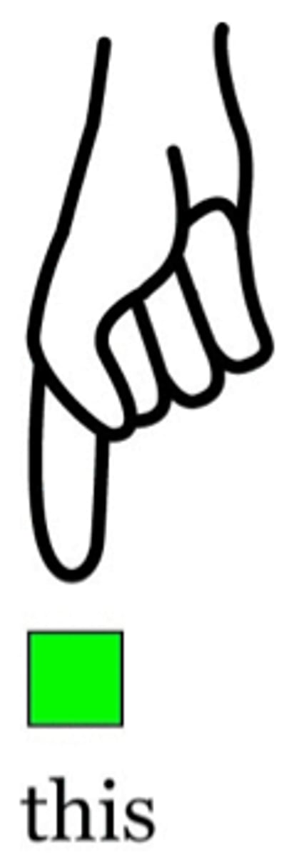 <p>zhè (this）</p>