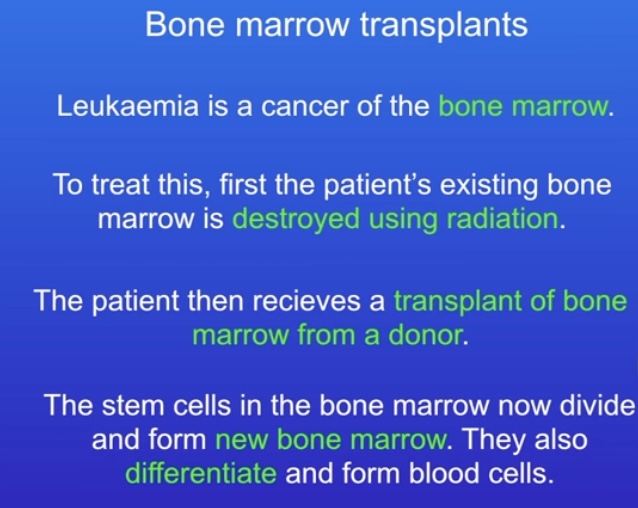 <ul><li><p>Patient &amp; donor have to be compatible</p></li><li><p>can spread viruses</p></li></ul>