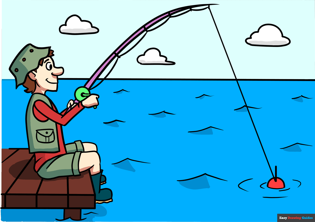 <p>una persona que pesca</p>