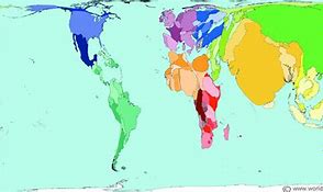 <p>distorts LAND area based on the particular variable</p>