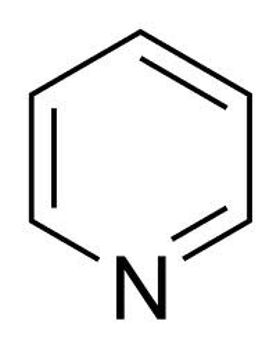 <p>aromatic compounds that contain at least one atom other than carbon within the ring</p><p>ex) pyridine and imidazole</p>