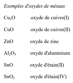 généralment utilisé pour les composés des métaux