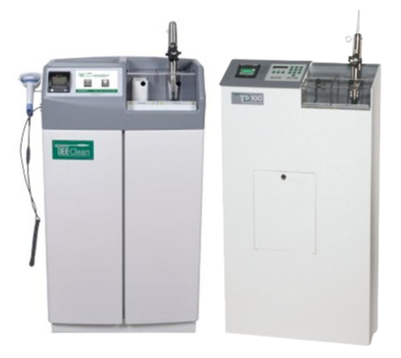 <p>mechanical cleaners designed to perform HLD on probes</p>