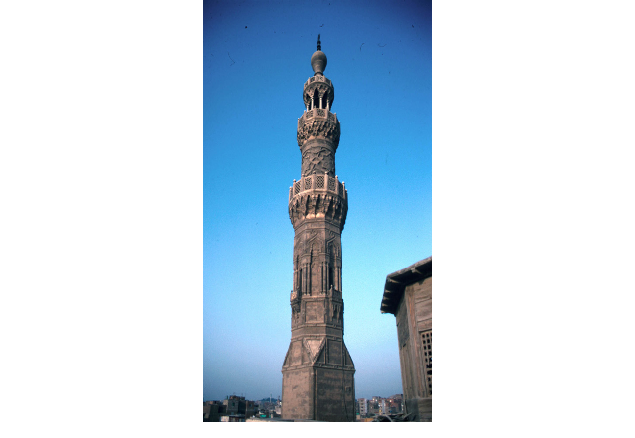 <p>the tower whence the call to prayer is made</p>
