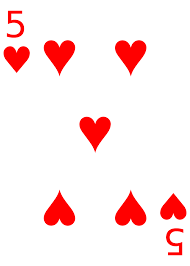 <p>5 of hearts </p>