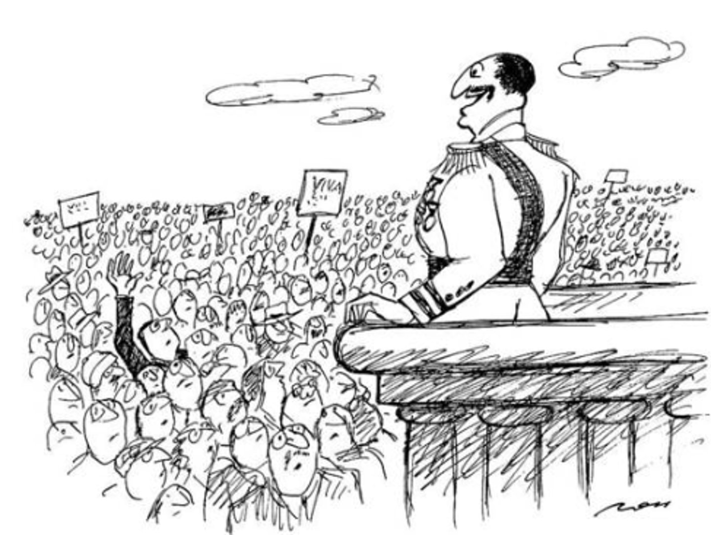 <p>es un político que gobierna sin democracia.</p>