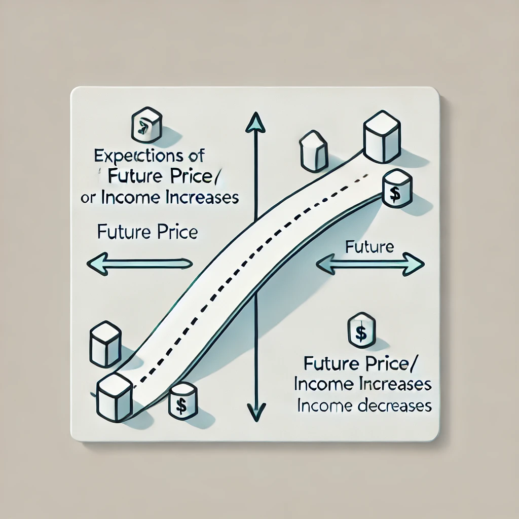 <p><span style="color: yellow">Discuss the impact of a change in expectations of the demand curve. Give examples</span></p>