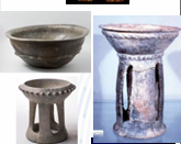 <p>Limited typology-A lot of Chalices and V shaped-Some V-shaped have Carination- Rope plastic additions- decorative handles- Grey &amp; Burnished</p>