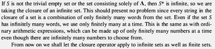 <p><span>It is the null string Λ and finite</span></p>