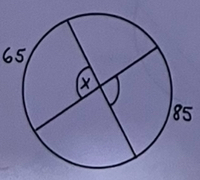 <p>(intercepted arc+other intercepted arc)/2</p>