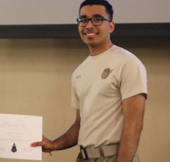 <p>Cadet Second Lieutenant Fenil Patel</p>