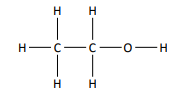<p>the relative positioning of atoms and the bonds between them </p><p>e.g. for ethanol:</p>