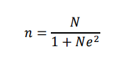 <p>Slovin’s Formula</p>