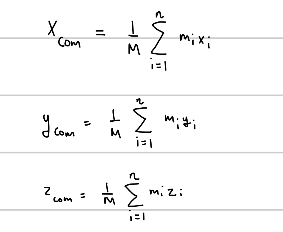<p>M is total mass of the system</p>