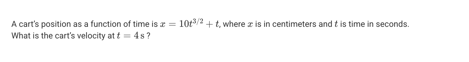 <p>A. 21 cm/s</p><p>B. 31 cm/s</p><p>C. 84 cm/s</p><p>D. 136 cm/s</p>
