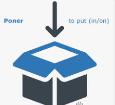 <p>(to) put / etwas wohin, tun, legen, stellen / poner</p>