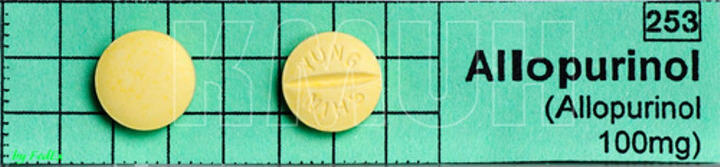 <p>Allopurinol</p><p>Antigout </p><p>Gout </p>