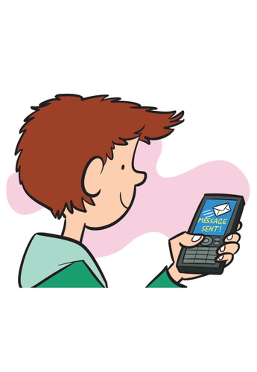 <p>comunicar con letras y símbolos por móvil/celular</p>