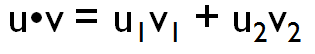 You multiply the corresponding parts and then add the numbers you get all together