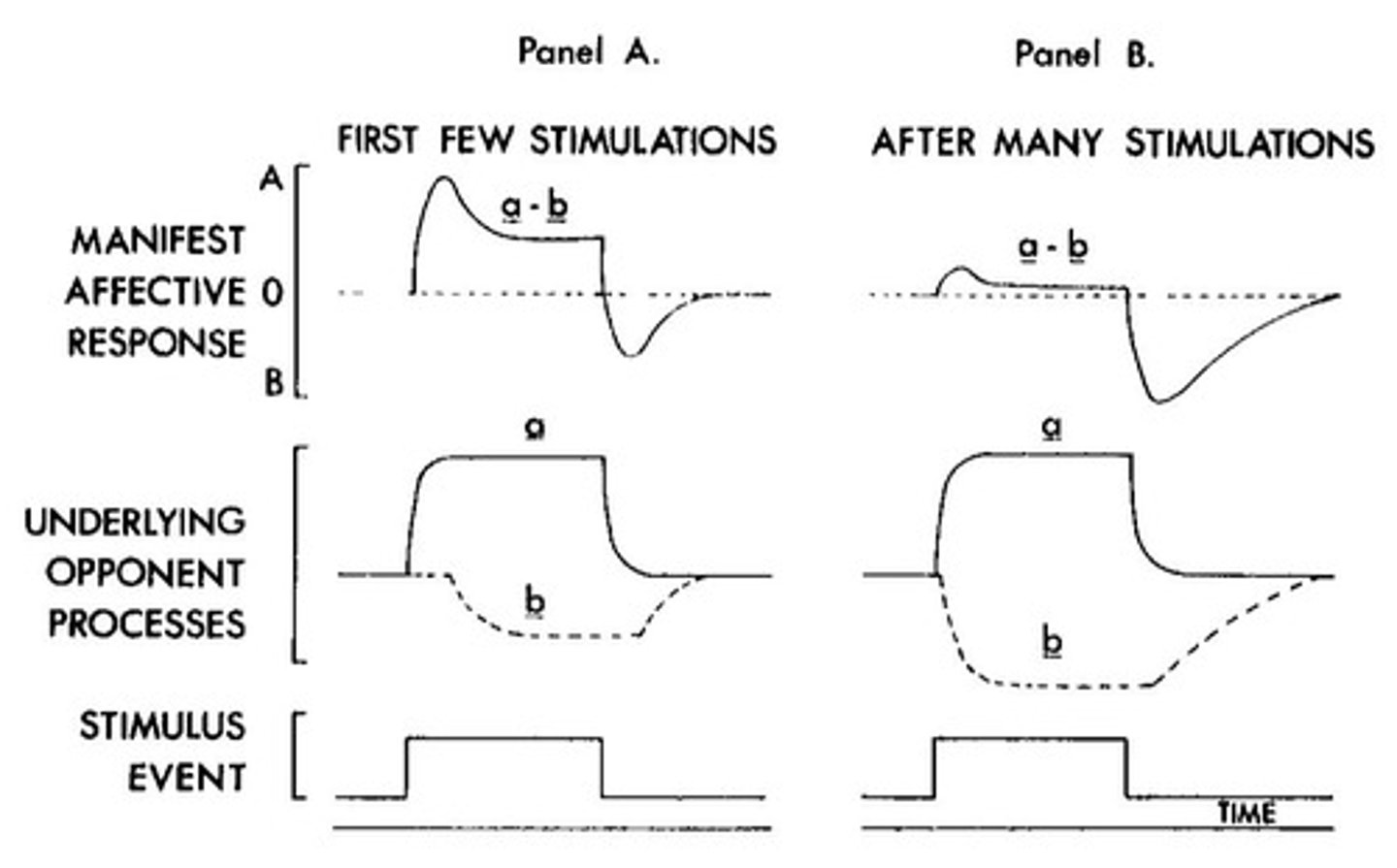 <p>Theory explaining biphasic emotional responses.</p>