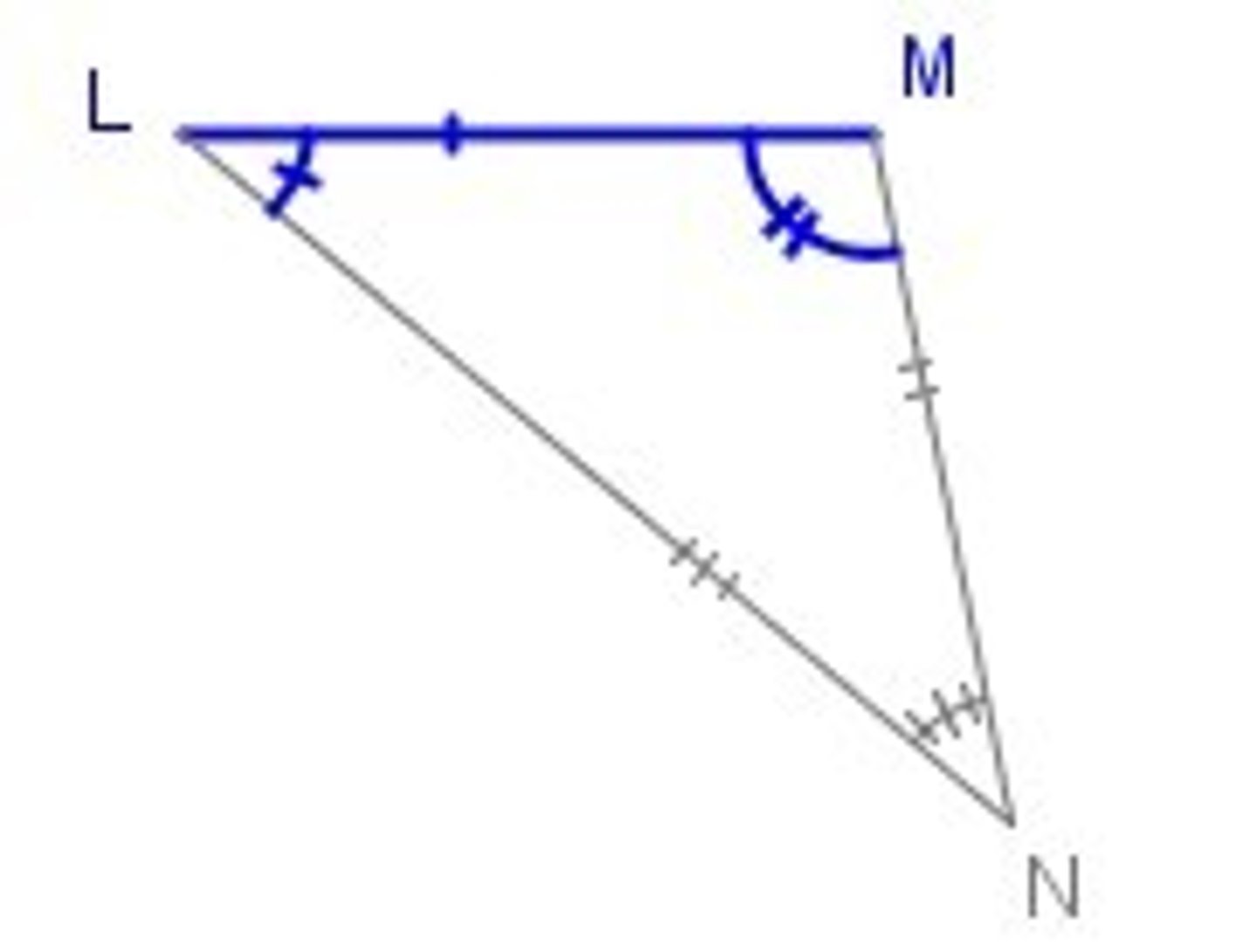 <p>A side that is between two angles in a triangle<br>In the figure, LM is the included side between angle L and angle M.</p>