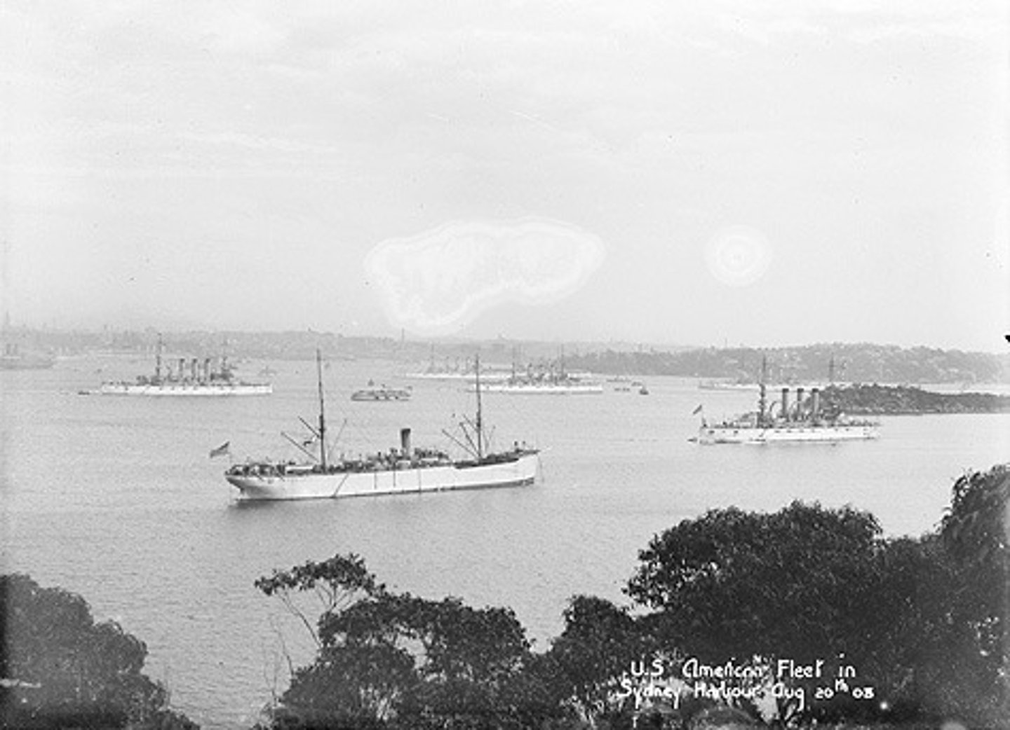 <p>1907-1909 - Roosevelt sent the Navy on a world tour to show the world the U.S. naval power.</p>