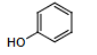 <p>a 6 ring carbon with three double bonds and an OH group branching off</p>