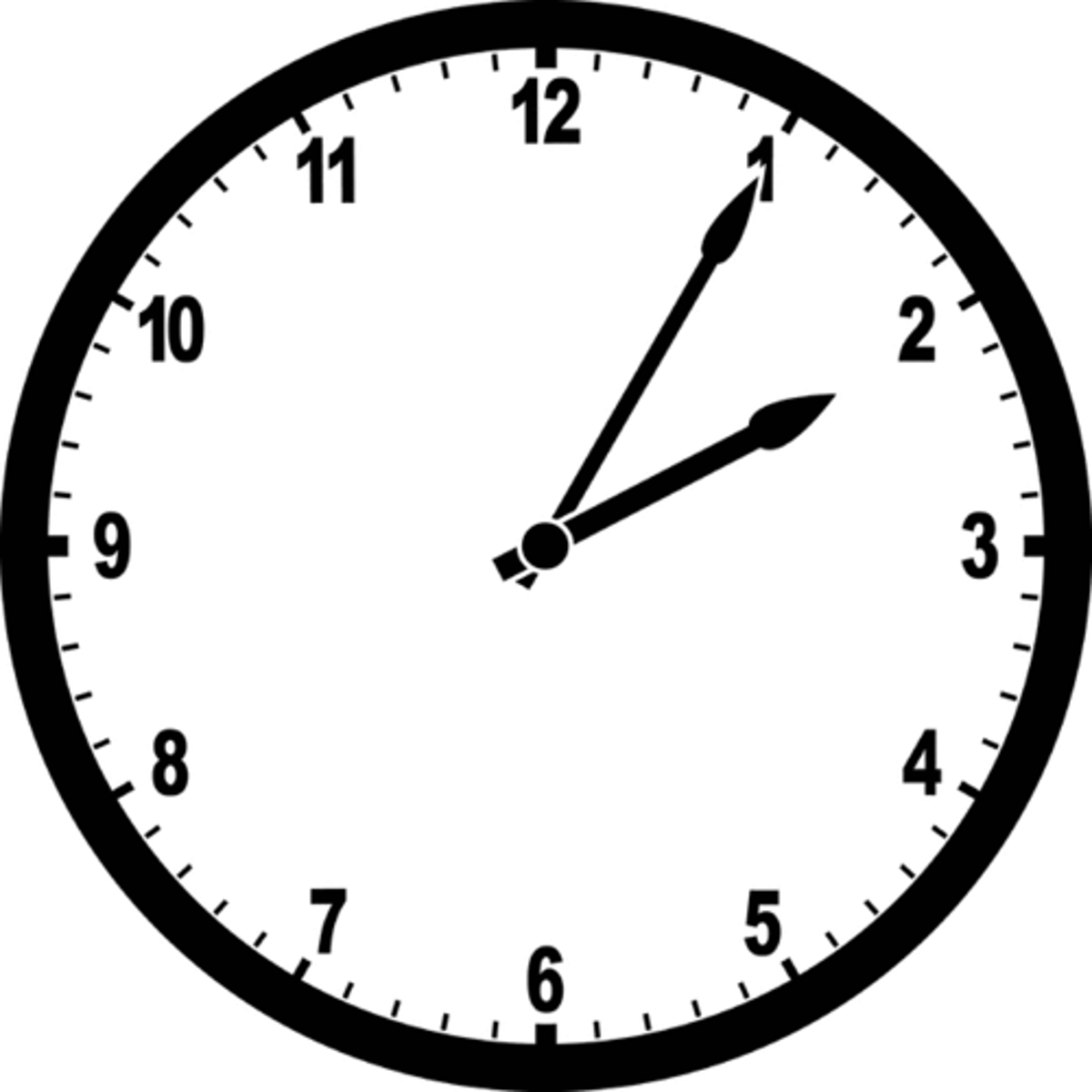 <p>It is 2:05.</p>